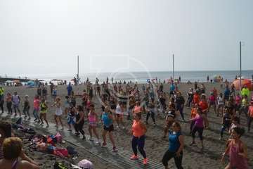 Clases magistrales de Zumba y Body Combat en Melenara (Foto TA)